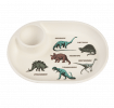 Prehistoric Land Bamboo Egg Plate