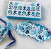 Folk Doves Eye Mask And Pouch