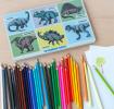 Prehistoric Land 36 Colouring Pencils In A Tin