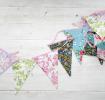 Vintage Floral Washable Cotton Bunting