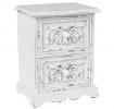 Wood 2 Drawer Cabinet White Finish