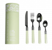 Set Of 16 Pistachio Green Cutlery