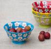 Blue Hand Painted Daisy Bowl