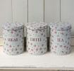 La Petite Rose Set Of 3 Tea Coffee Sugar Tins