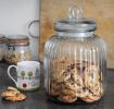Ridged Glass Biscuit Jar