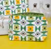 Mid Century Floral Oilcloth Make Up Bag