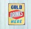 American Style Sign Cold Drinks Here