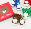 Bear Design Baby Socks (4 Pairs)