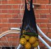 Black Organic Cotton Net Bag