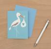 Blue Baby Bundle Stork Card