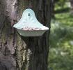 Turquoise Enamel Bird Feeder