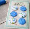 Assorted Blue Fabric Buttons