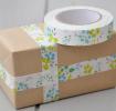 Blue Floral Fabric Sticky Gift Tape