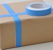 Blue Stripe Fabric Sticky Gift Tape