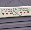 Romantic Wooden Sign Bride & Groom