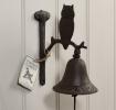Cast Iron Owl Garden Bell