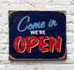 Come In We'Re Open Light Up Sign