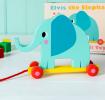 Elvis The Elephant Wooden Pull Toy