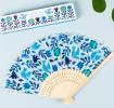 Folk Doves Bamboo Fan