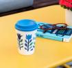 Folk Doves Reusable Travel Mug