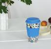 Folk Doves Bamboo Travel Mug