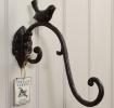 Garden Bird Cast Iron Basket Hanger