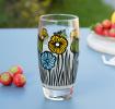 Garden Flower Drinking Glass