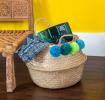 Green Pom Pom Belly Basket