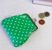 Green Spotty Oilcloth Coin Purse