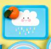 Happy Cloud Bamboo Tray