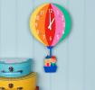 Hot Air Balloon Wooden Clock