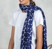 Indigo Spot Cotton Scarf
