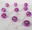 String of 10 pink disco ball lights 
