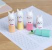 Set of four bunny-shaped highlighters in different colour.