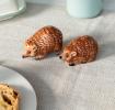 Hedgehog‑shaped ceramic salt and pepper shakers 