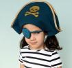 Pirate hat and eye patch set