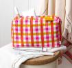Quilted wash bag - Pink Gingham