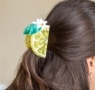 Hair claw clip in lemon design