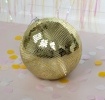 Large hanging disco ball (20cm) - Gold
