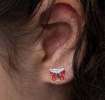 Stick on earrings (30 pairs) - Floral Flutter