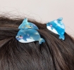 Mini hair claw clips (set of 2) - Dolphins