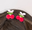 Mini hair claw clips (set of 2) - Cherries