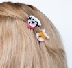Set of two mini hair claw clips in dog face designs