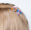 Set of two mini hair claw clips in dog face design