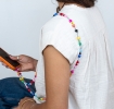 beaded cross body phone chain heart