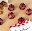 Set of six ladybird-shaped bag clips