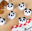Set of six panda-shaped bag clips