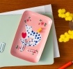 Rectangular pink trinket tray with cat design 