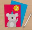 Koala 3rd Birthday Card