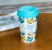 Love Birds Bamboo Travel Mug And Lid